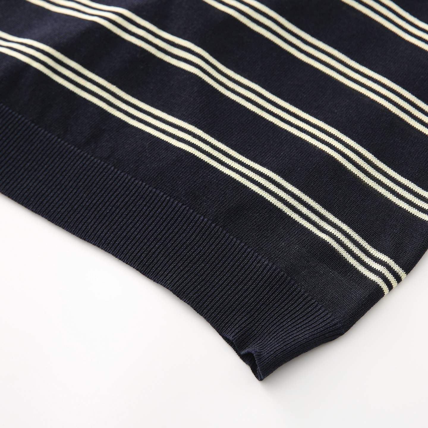 Women's Lyocell Linen Blend Striped Knit Polo