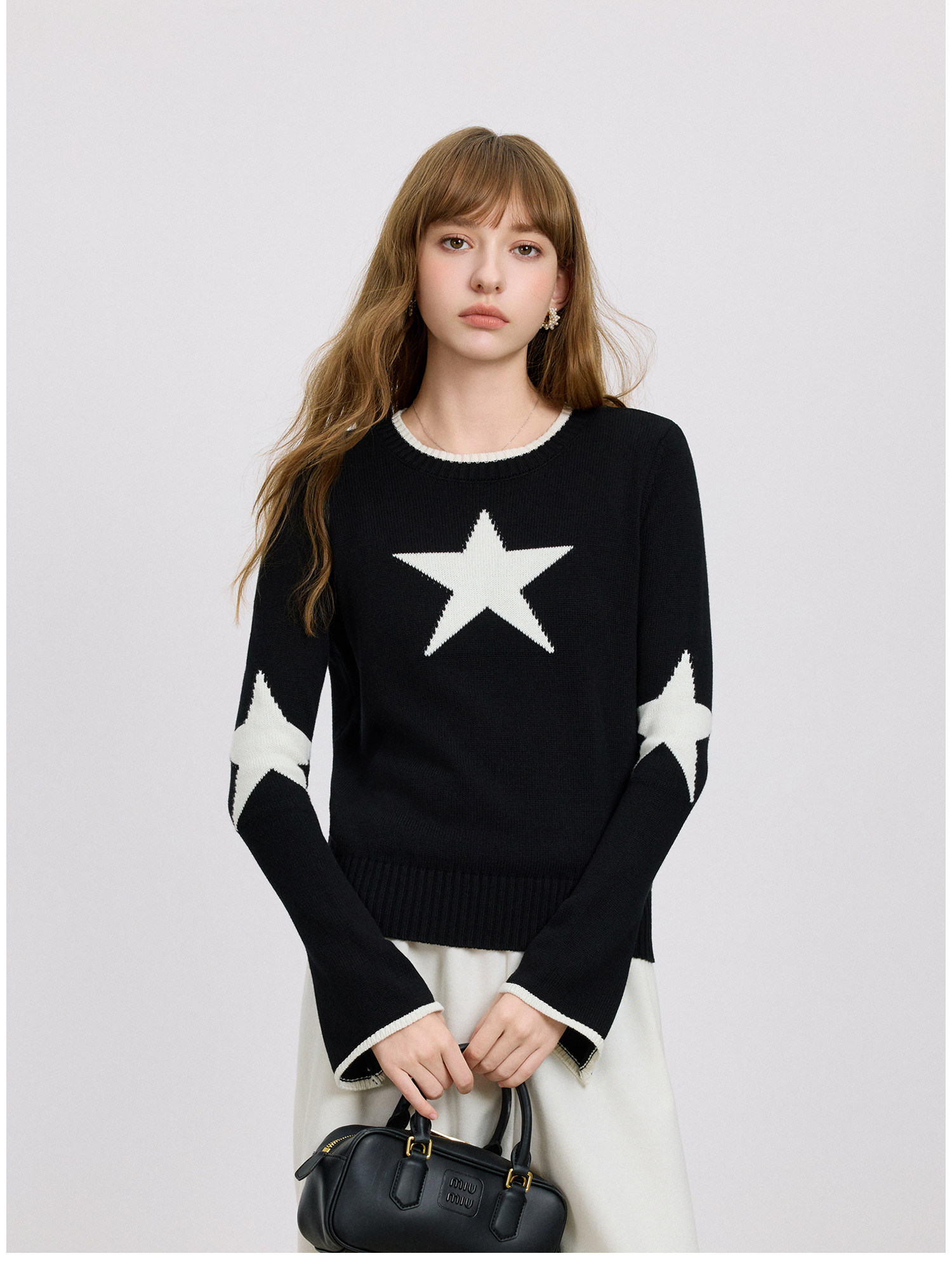 Women's Star Jacquard Knit Sweater