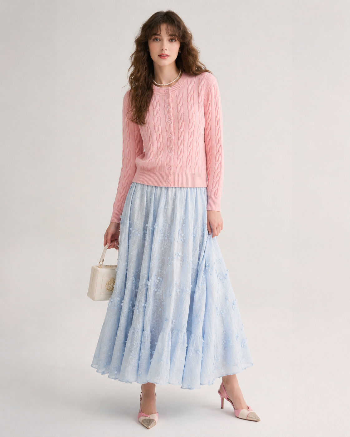 Women’s  Cable Knit Cardigan Sweater