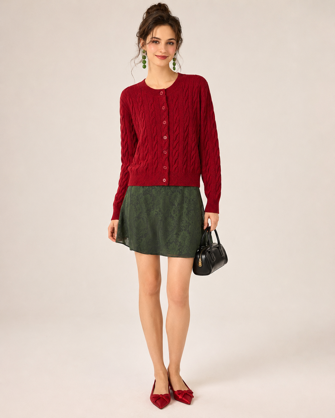 Women’s  Cable Knit Cardigan Sweater