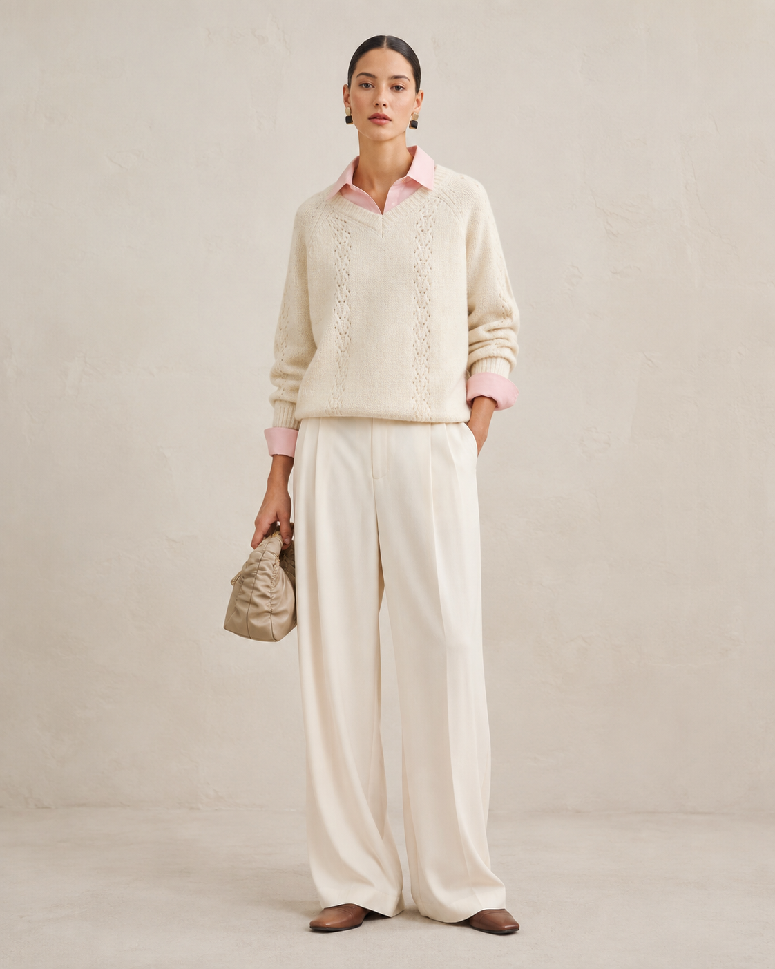 Women’s French Style Wool Blend Knit Sweater