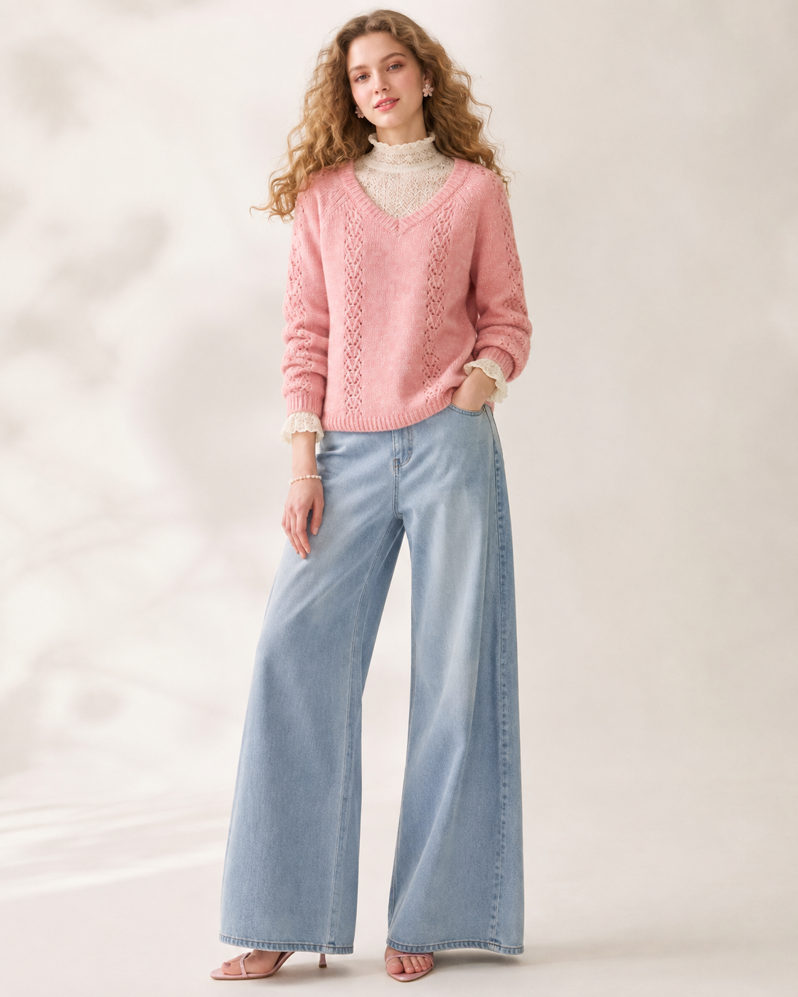 Women’s French Style Wool Blend Knit Sweater