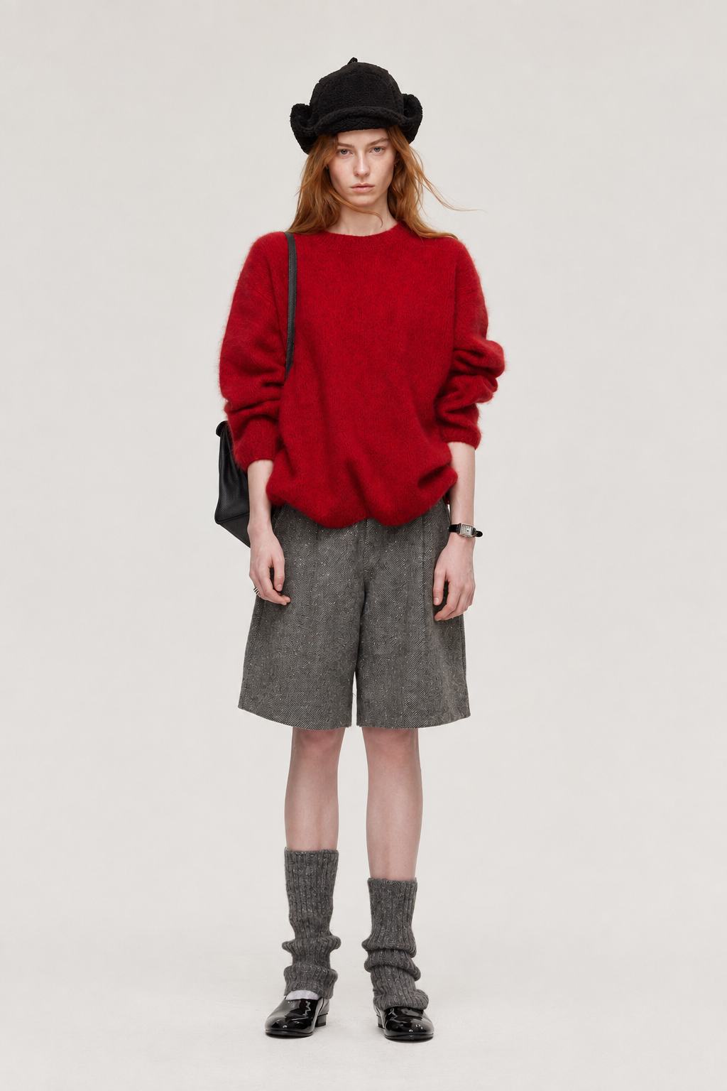 100% Merino Wool Sweater Hand Brushed Fluffy Knit Pullover
