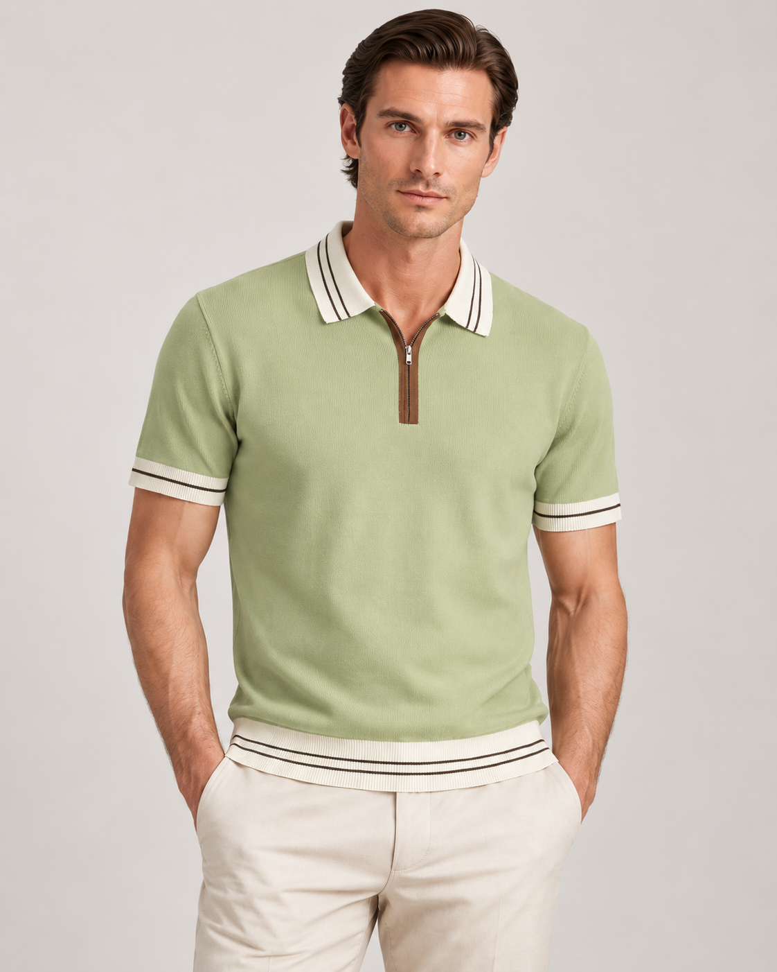 Men’s Old-Money Style Cool-Touch Mesh Polo Shirt