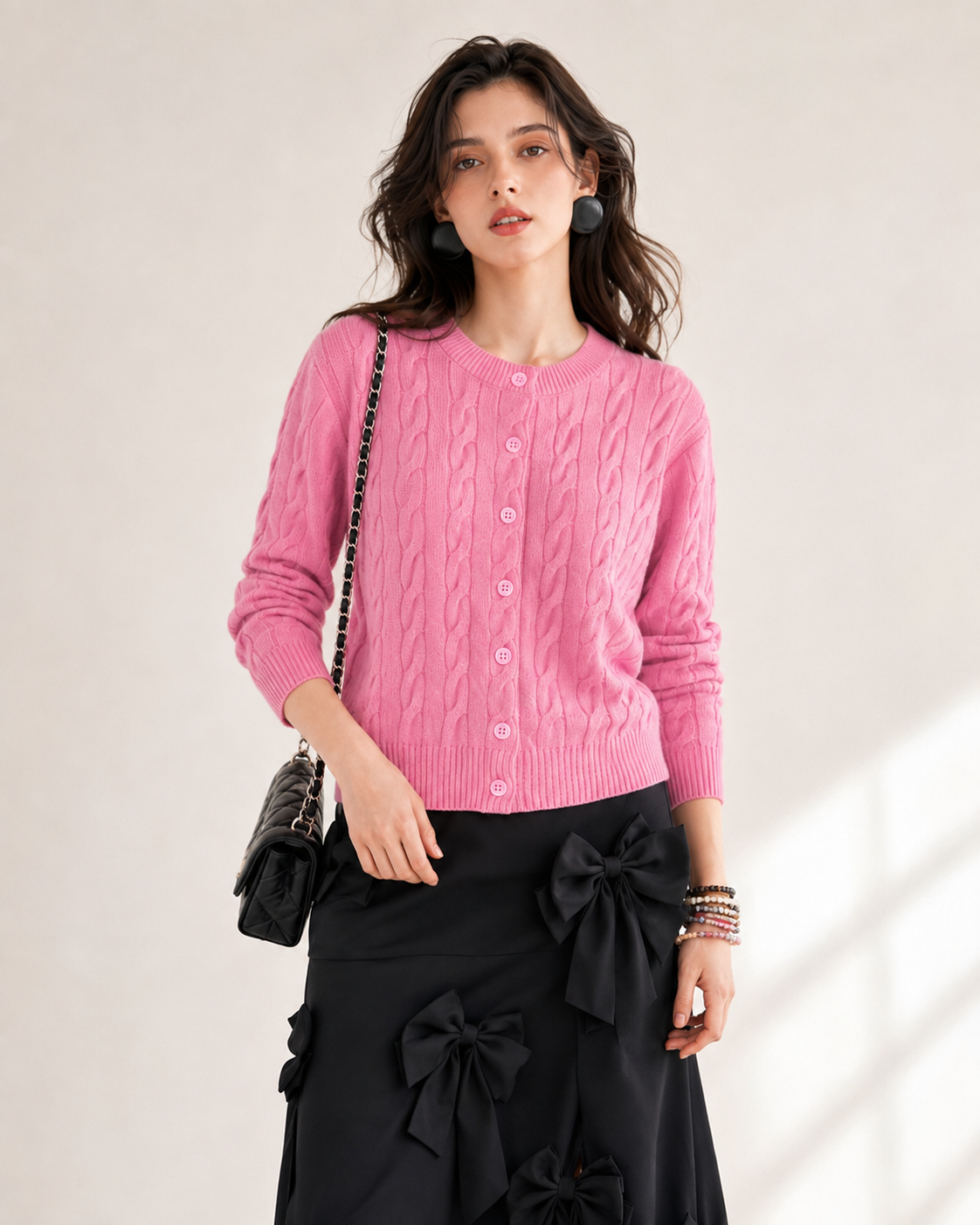 Women’s  Cable Knit Cardigan Sweater