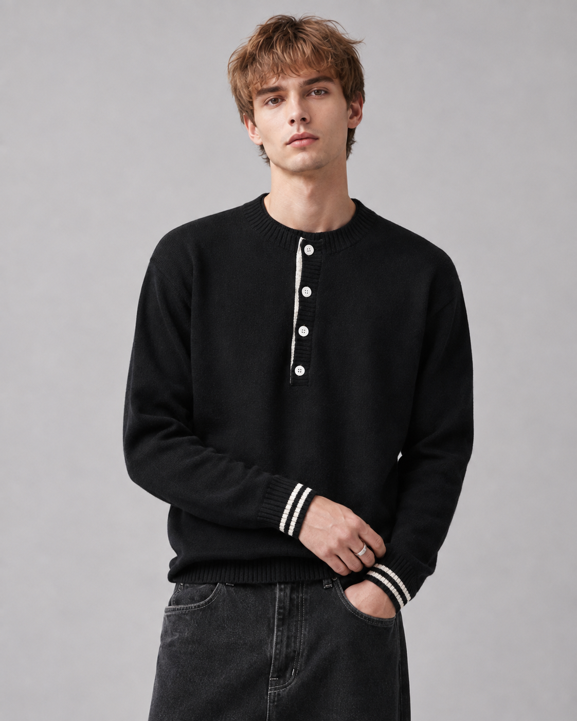 Unisex Vintage Casual Knit Sweater