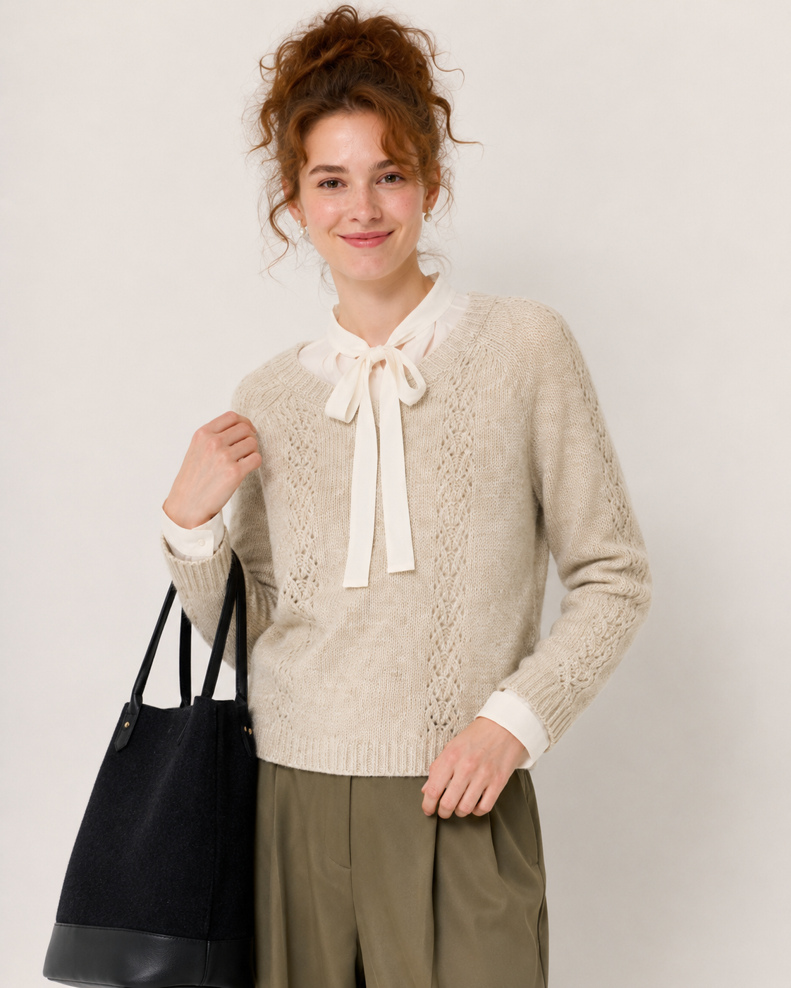 Women’s French Style Wool Blend Knit Sweater
