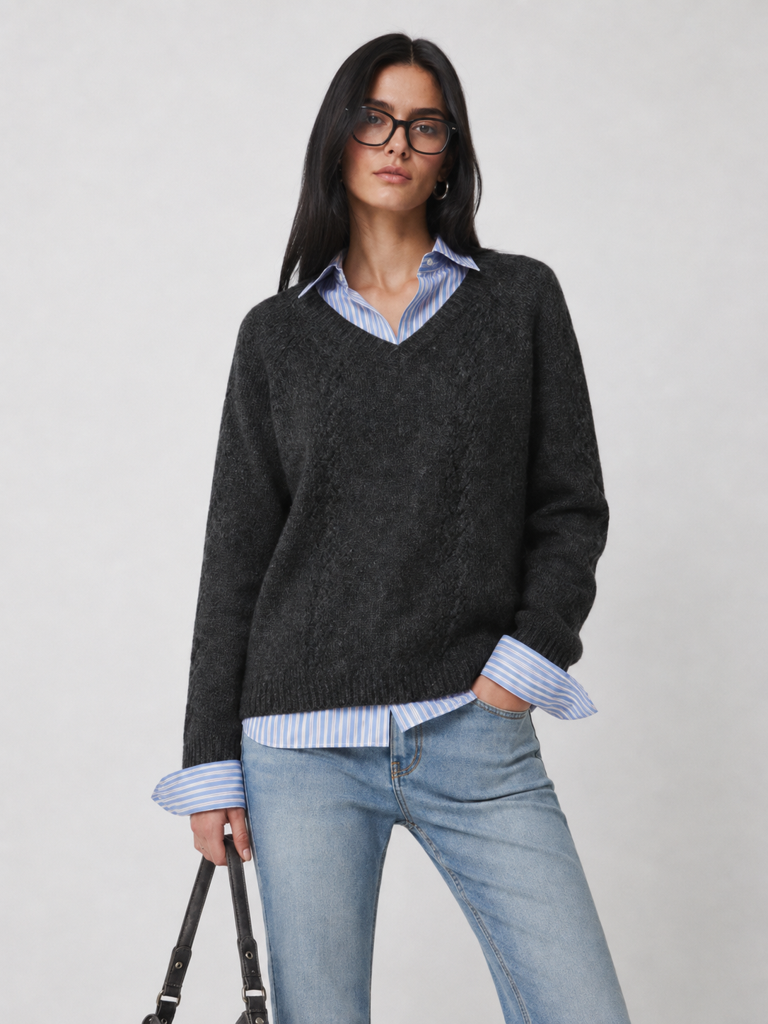 Women’s French Style Wool Blend Knit Sweater