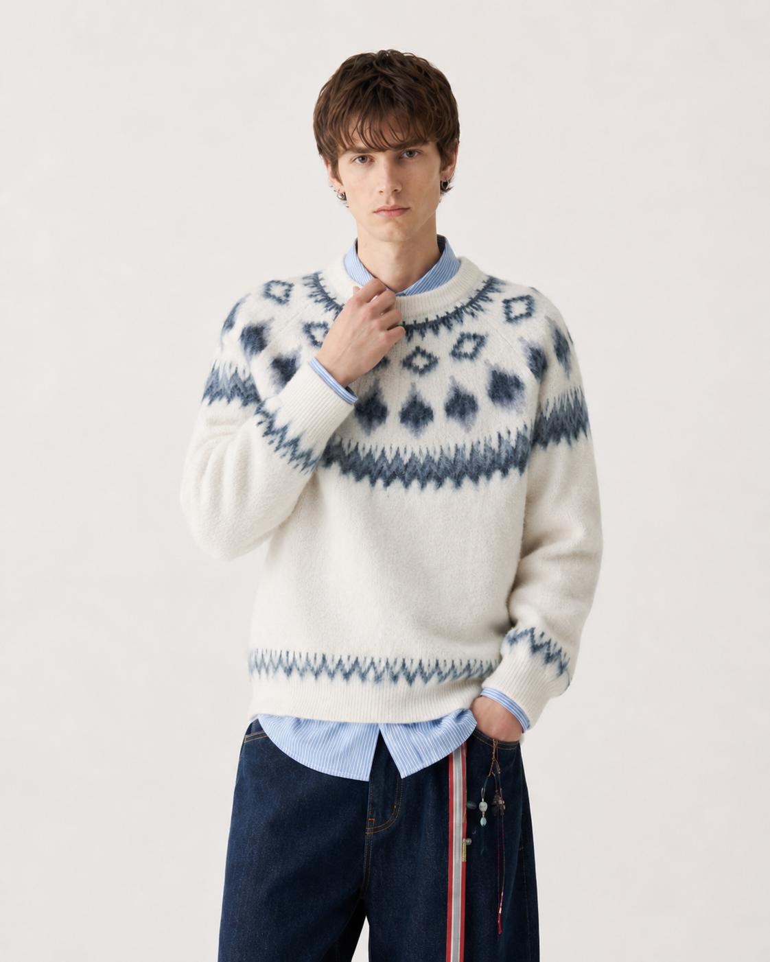 Unisex Red Fair Isle Christmas Sweater