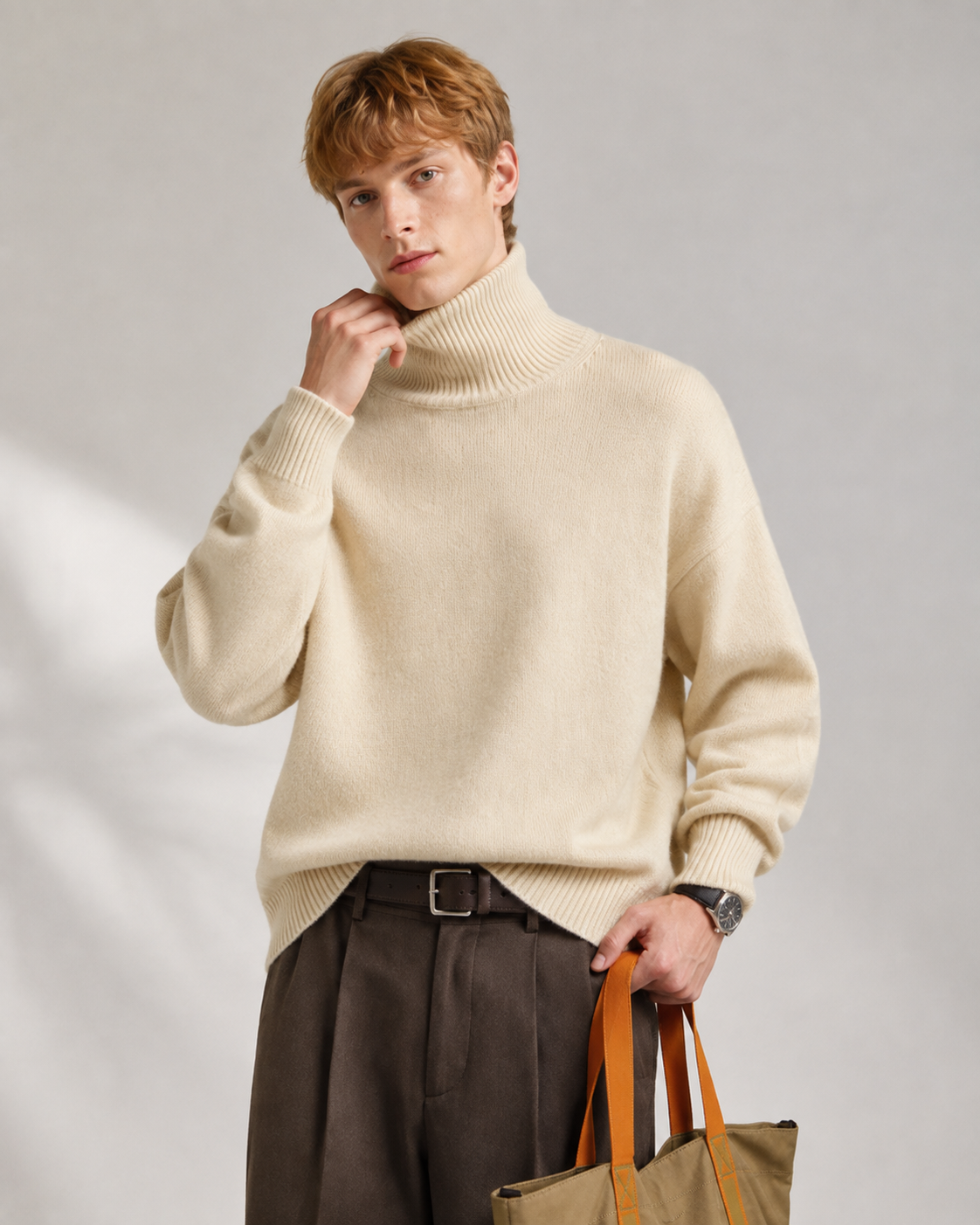 Men’s 100% Cashmere Turtleneck Sweater