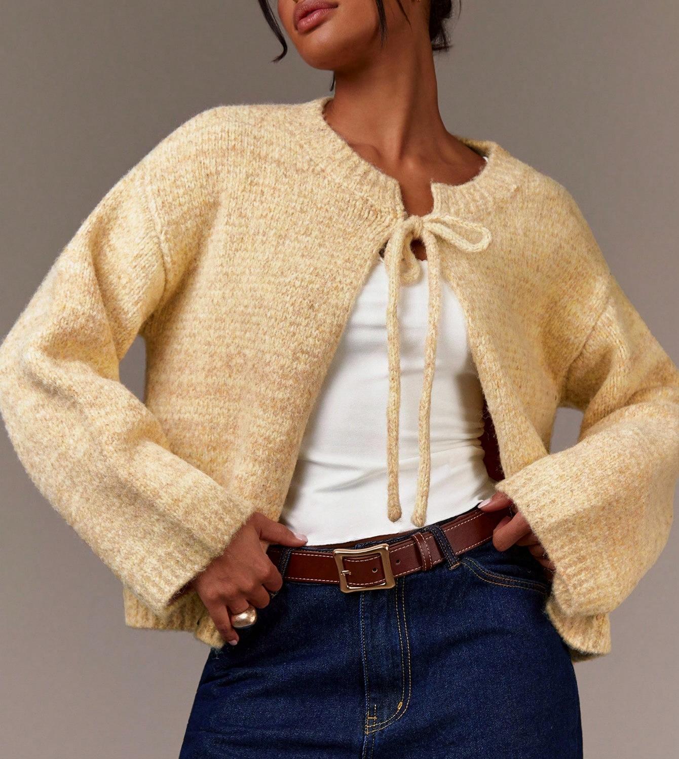 Women’s Wool Blend Bow Knit Sweater