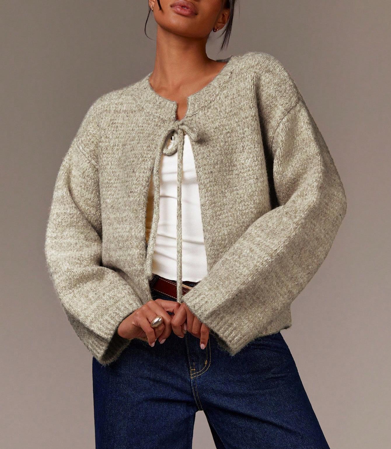 Women’s Wool Blend Bow Knit Sweater