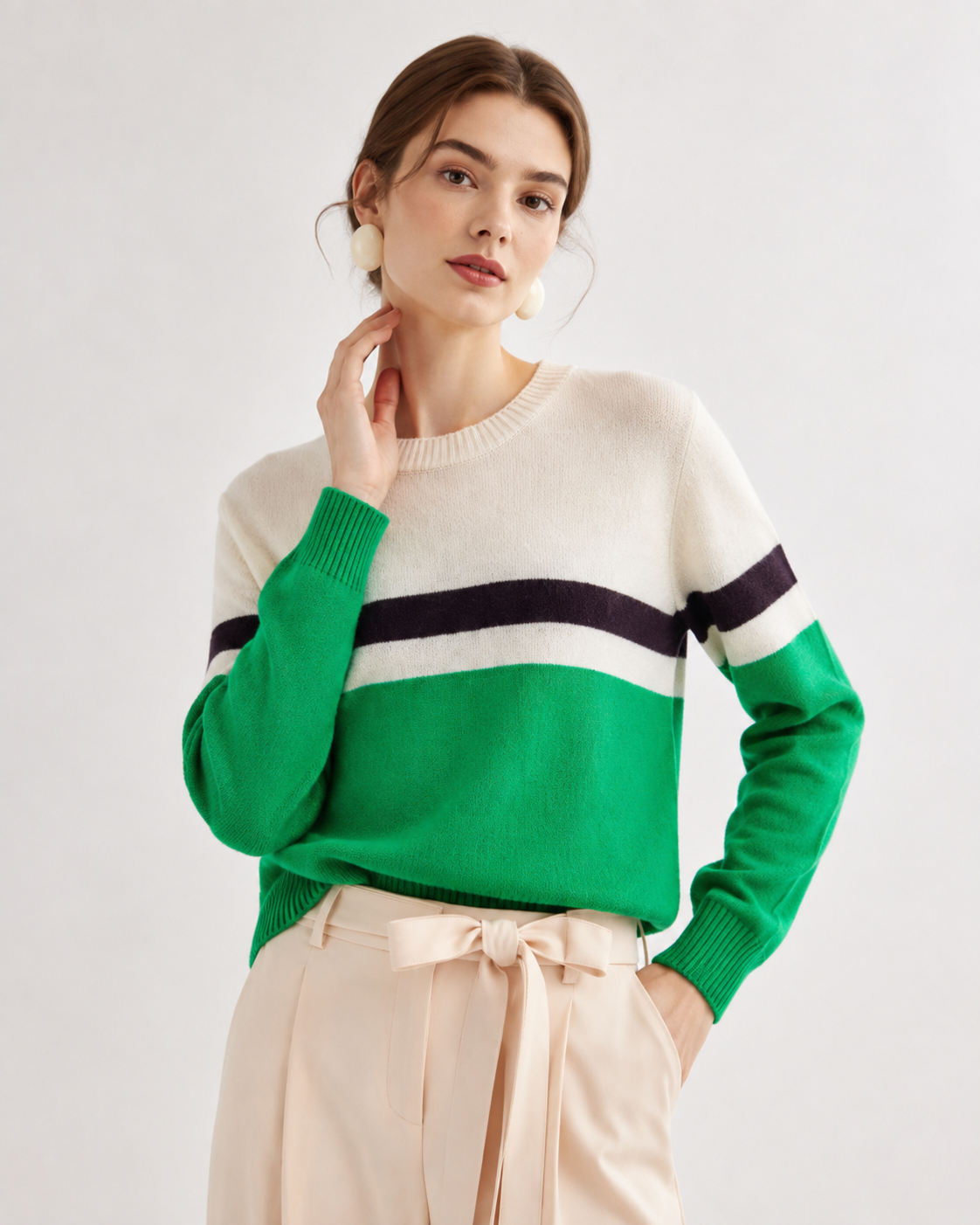 Women’s French Old Money Style Wool Blend Sweater