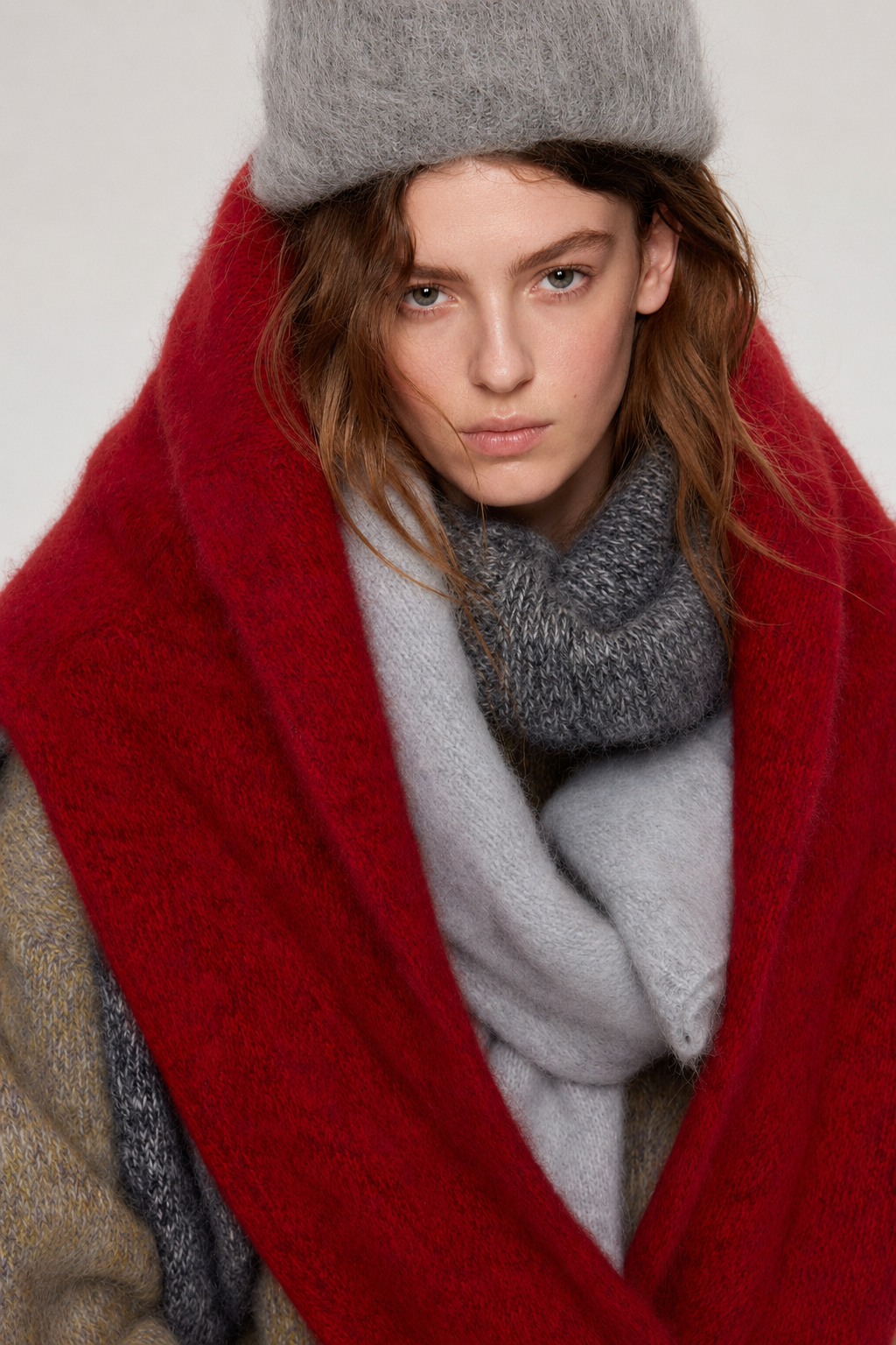 100% Merino Wool Sweater Hand Brushed Fluffy Knit Pullover