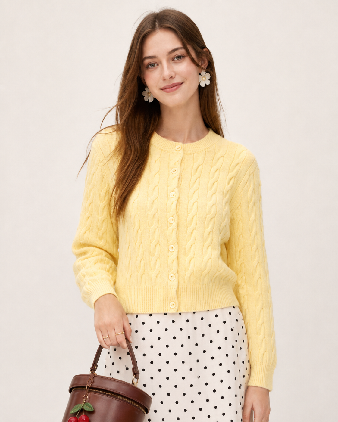 Women’s  Cable Knit Cardigan Sweater
