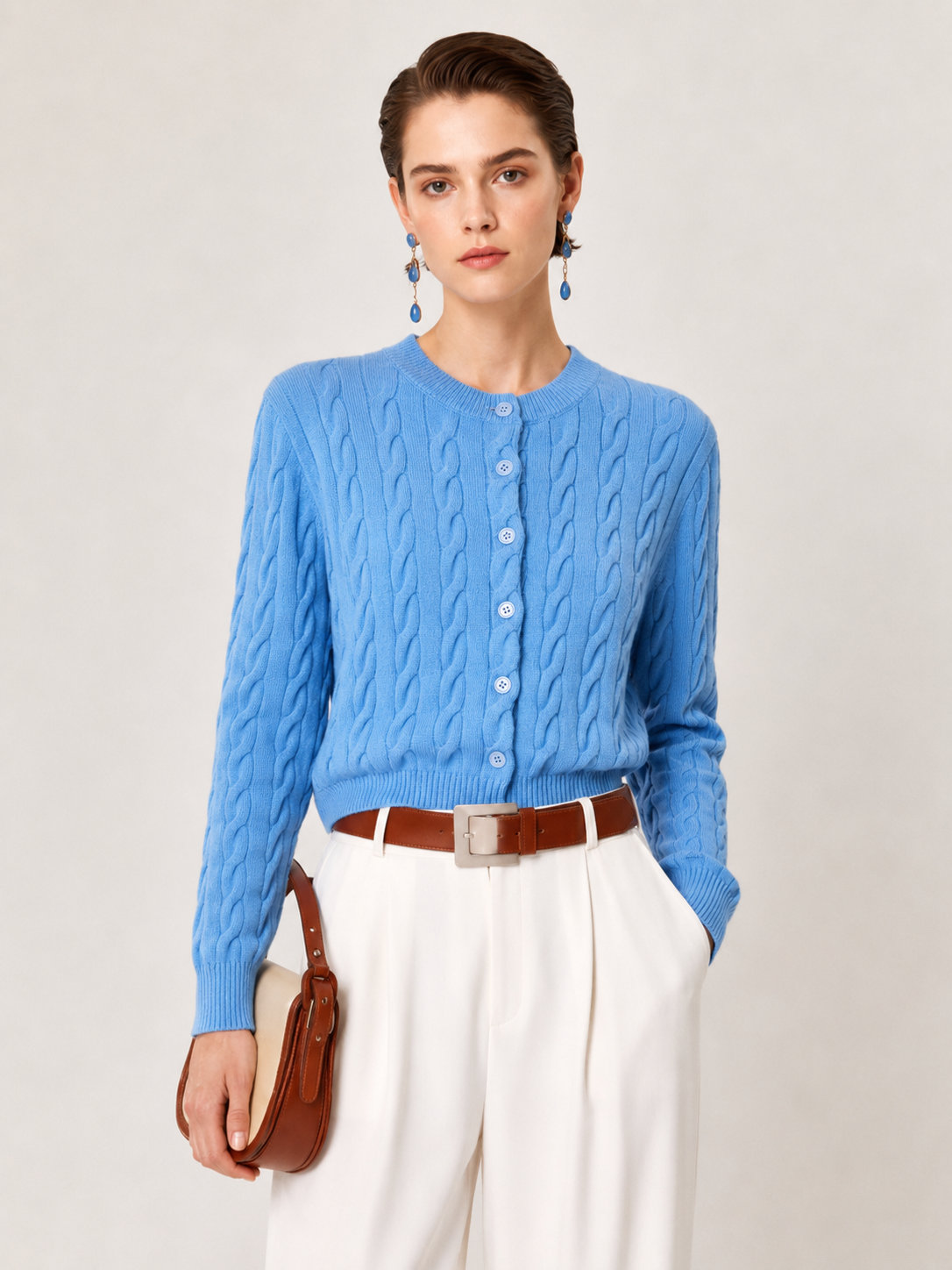 Women’s  Cable Knit Cardigan Sweater