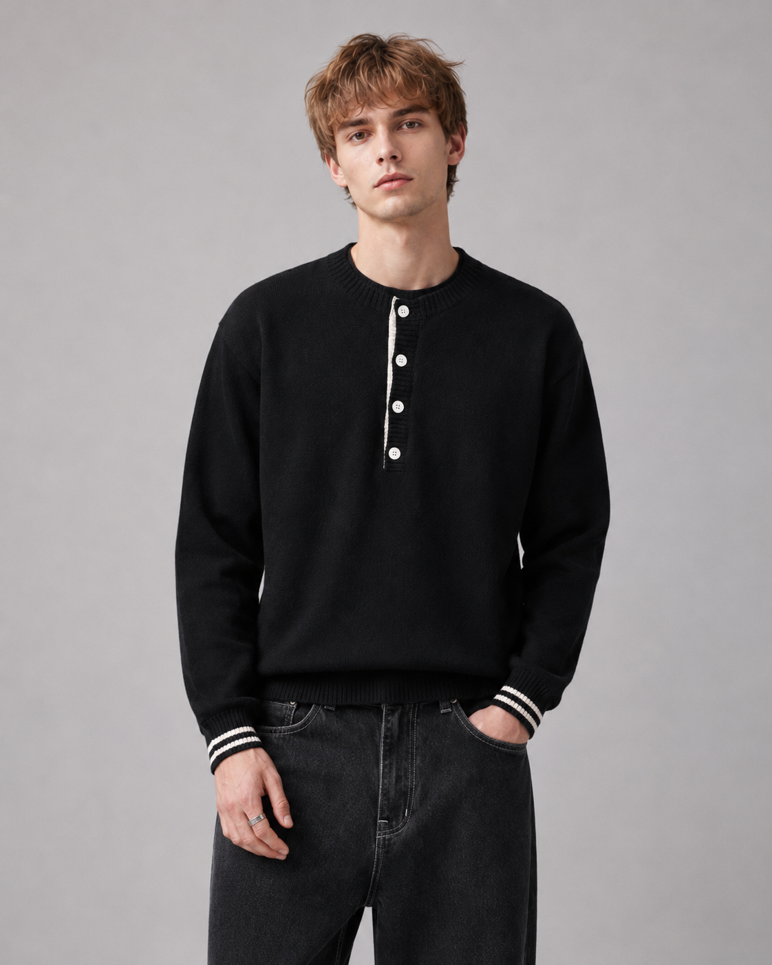 Unisex Vintage Casual Knit Sweater