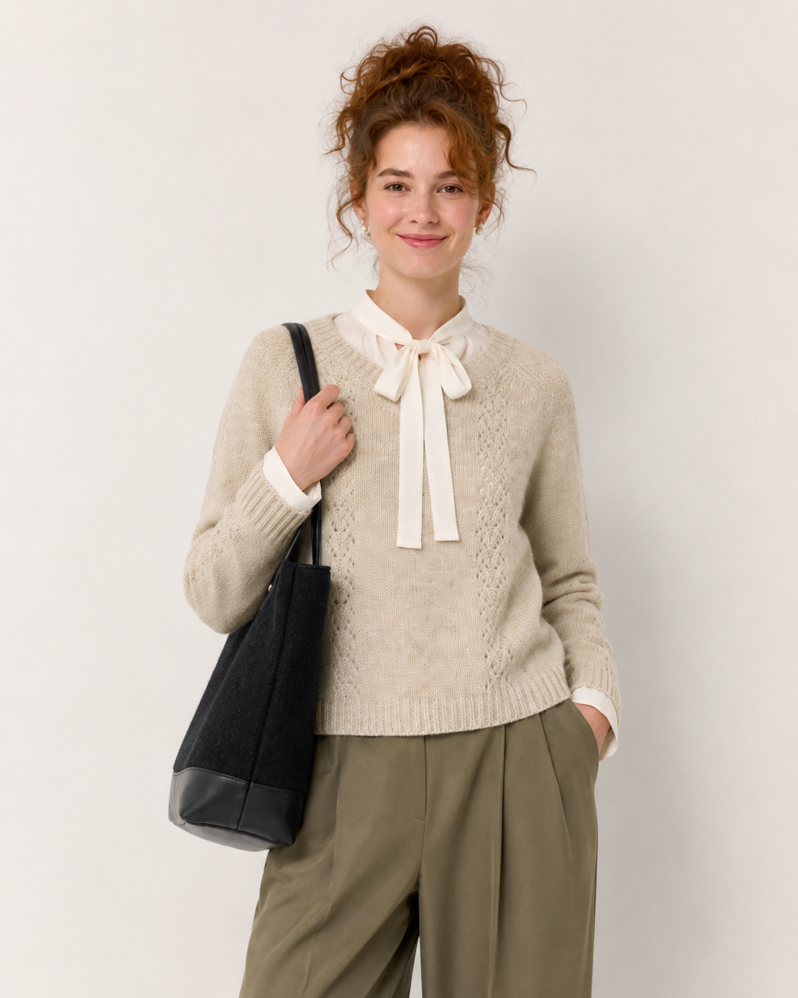 Women’s French Style Wool Blend Knit Sweater