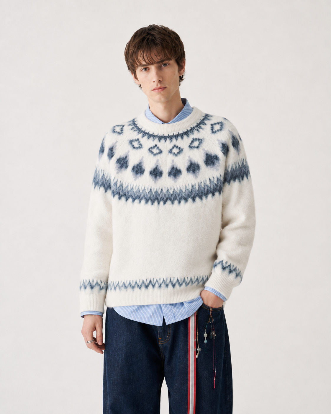 Unisex Red Fair Isle Christmas Sweater