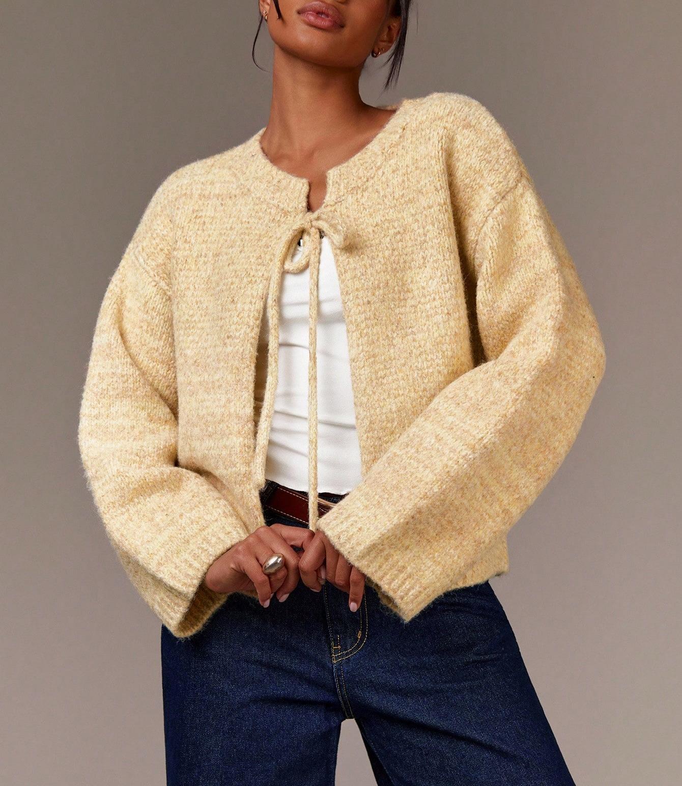 Women’s Wool Blend Bow Knit Sweater