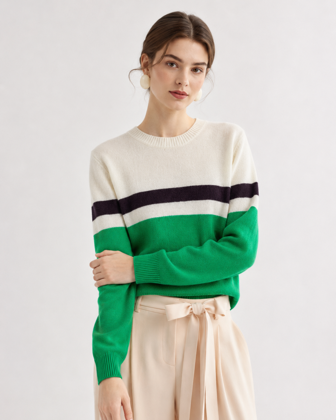 Women’s French Old Money Style Wool Blend Sweater