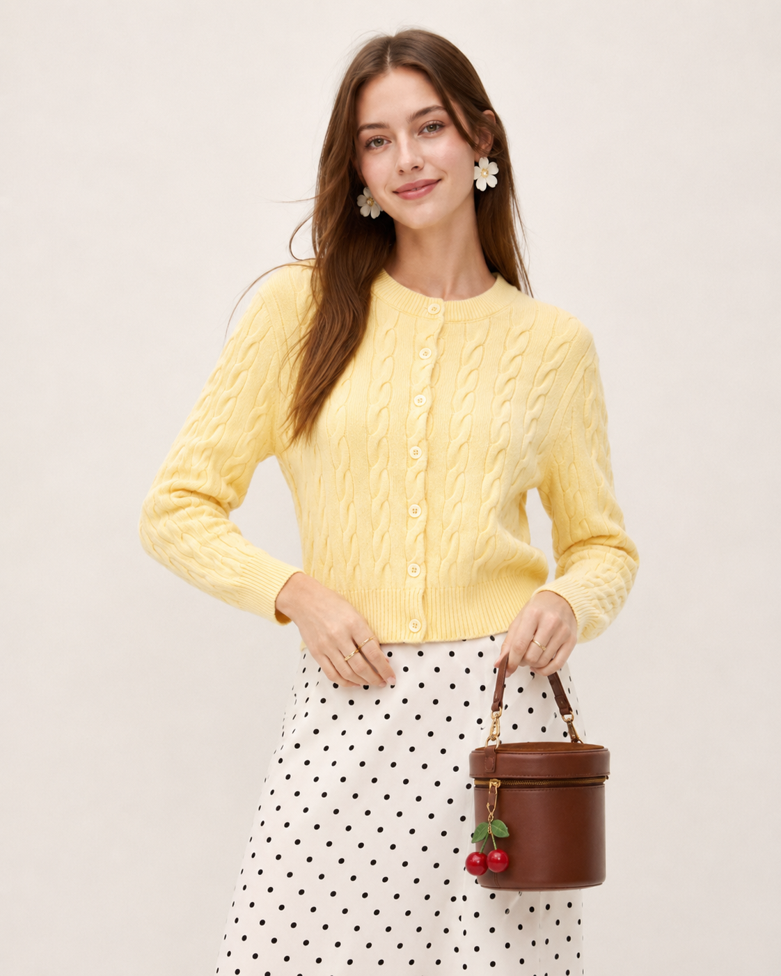 Women’s  Cable Knit Cardigan Sweater