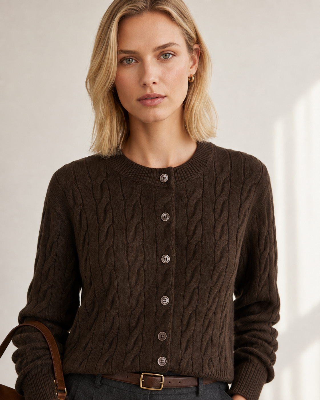 Women’s  Cable Knit Cardigan Sweater