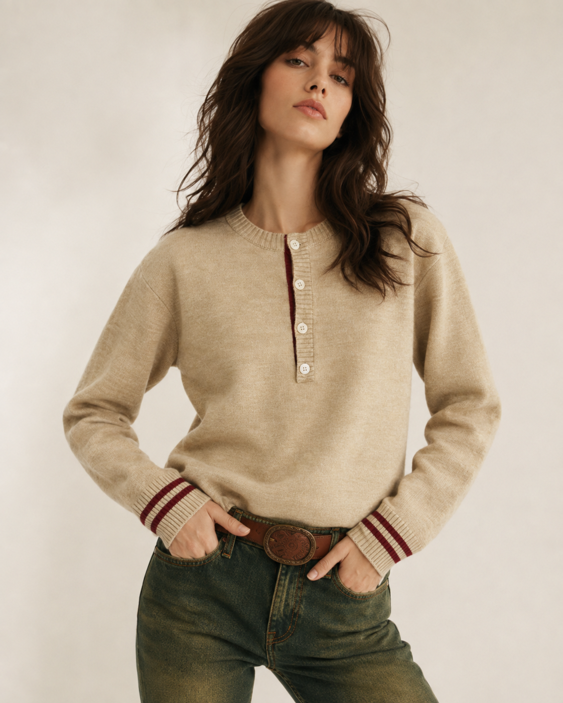 Unisex Vintage Casual Knit Sweater