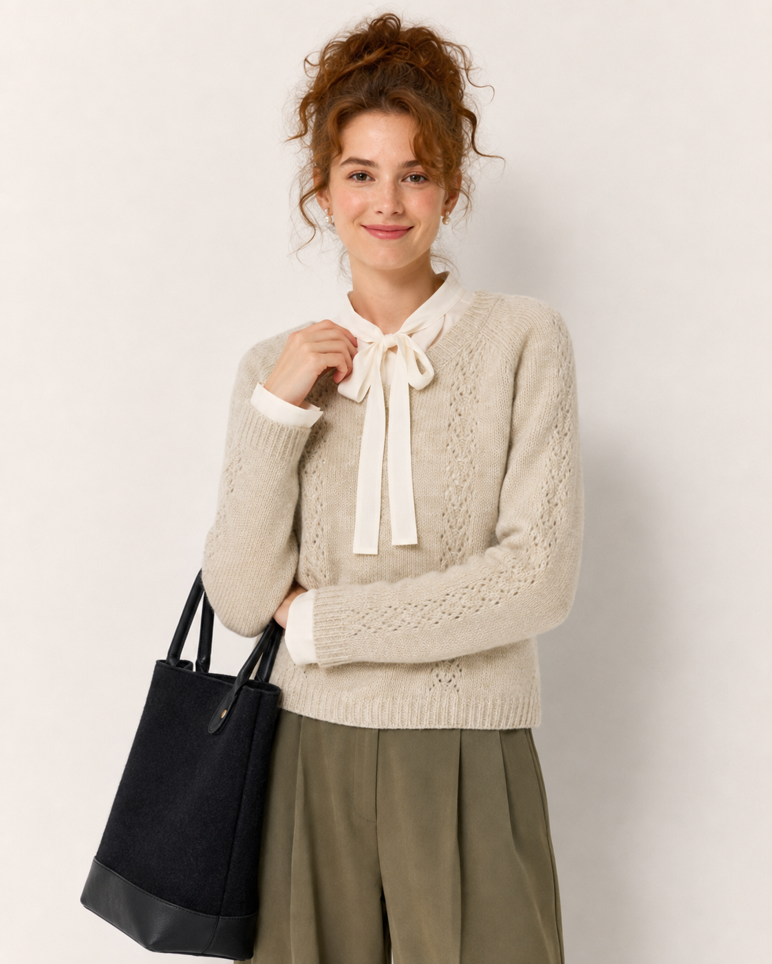 Women’s French Style Wool Blend Knit Sweater