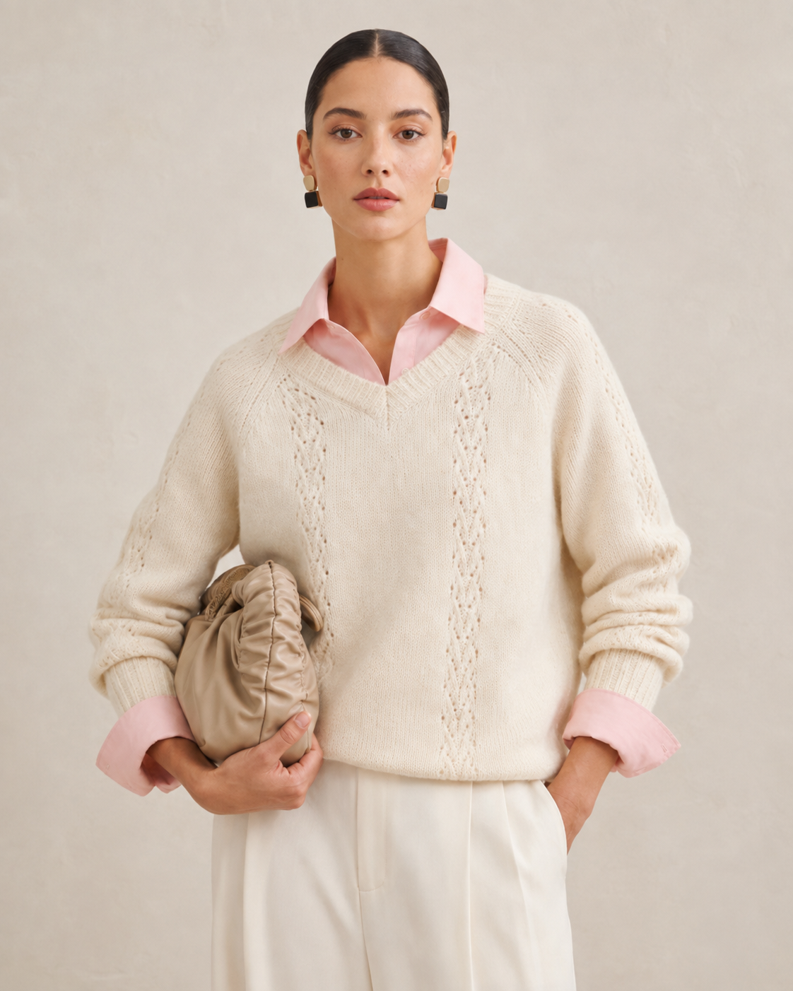 Women’s French Style Wool Blend Knit Sweater