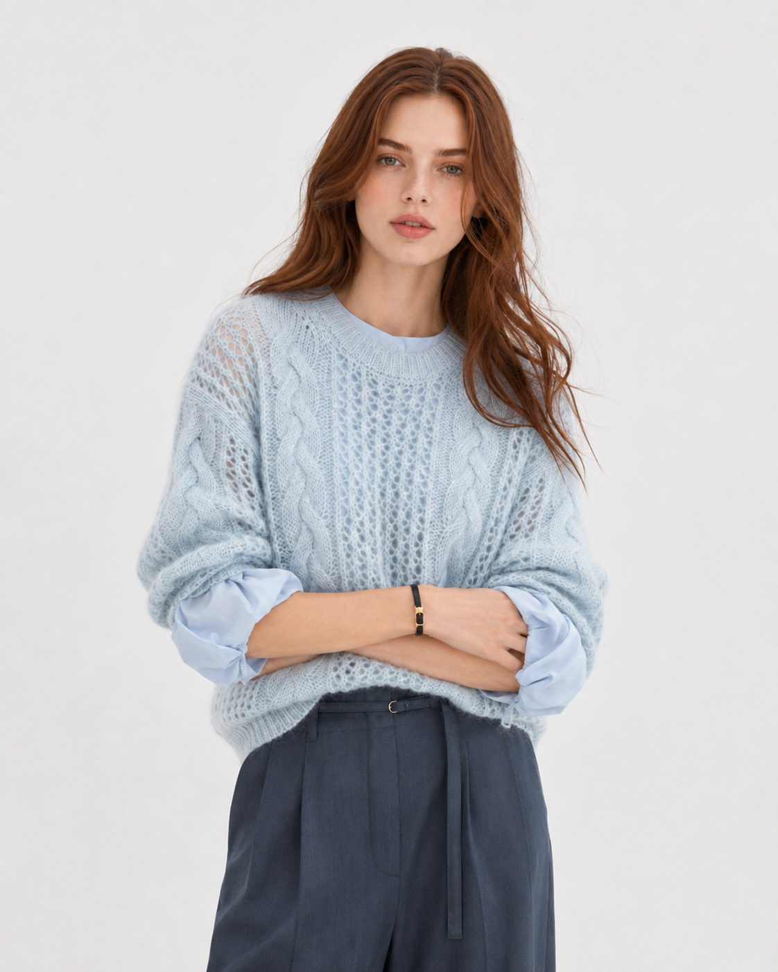 Women’s Mohair Wool Blend Knit Sweater