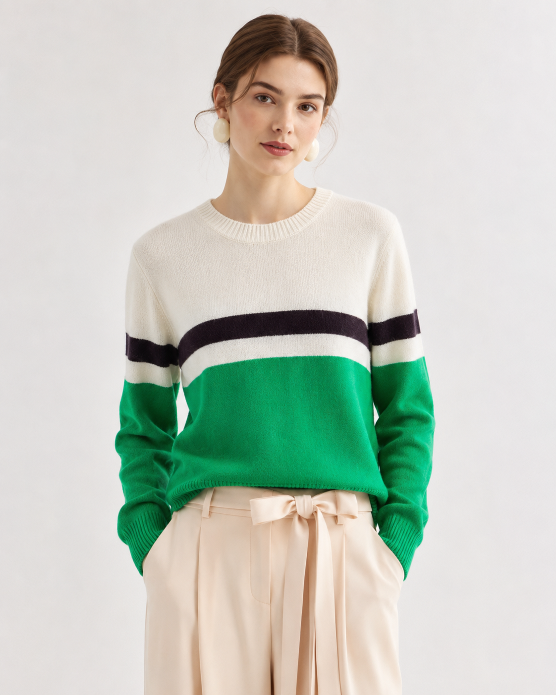 Women’s French Old Money Style Wool Blend Sweater