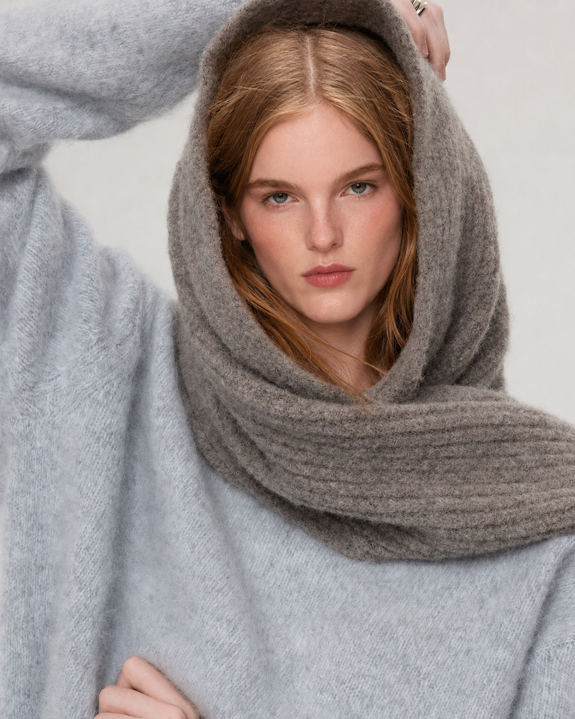 100% Merino Wool Sweater Hand Brushed Fluffy Knit Pullover