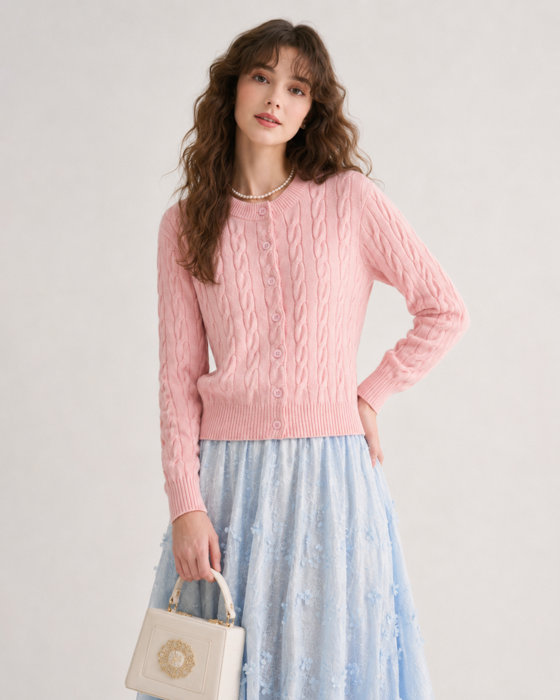 Women’s  Cable Knit Cardigan Sweater