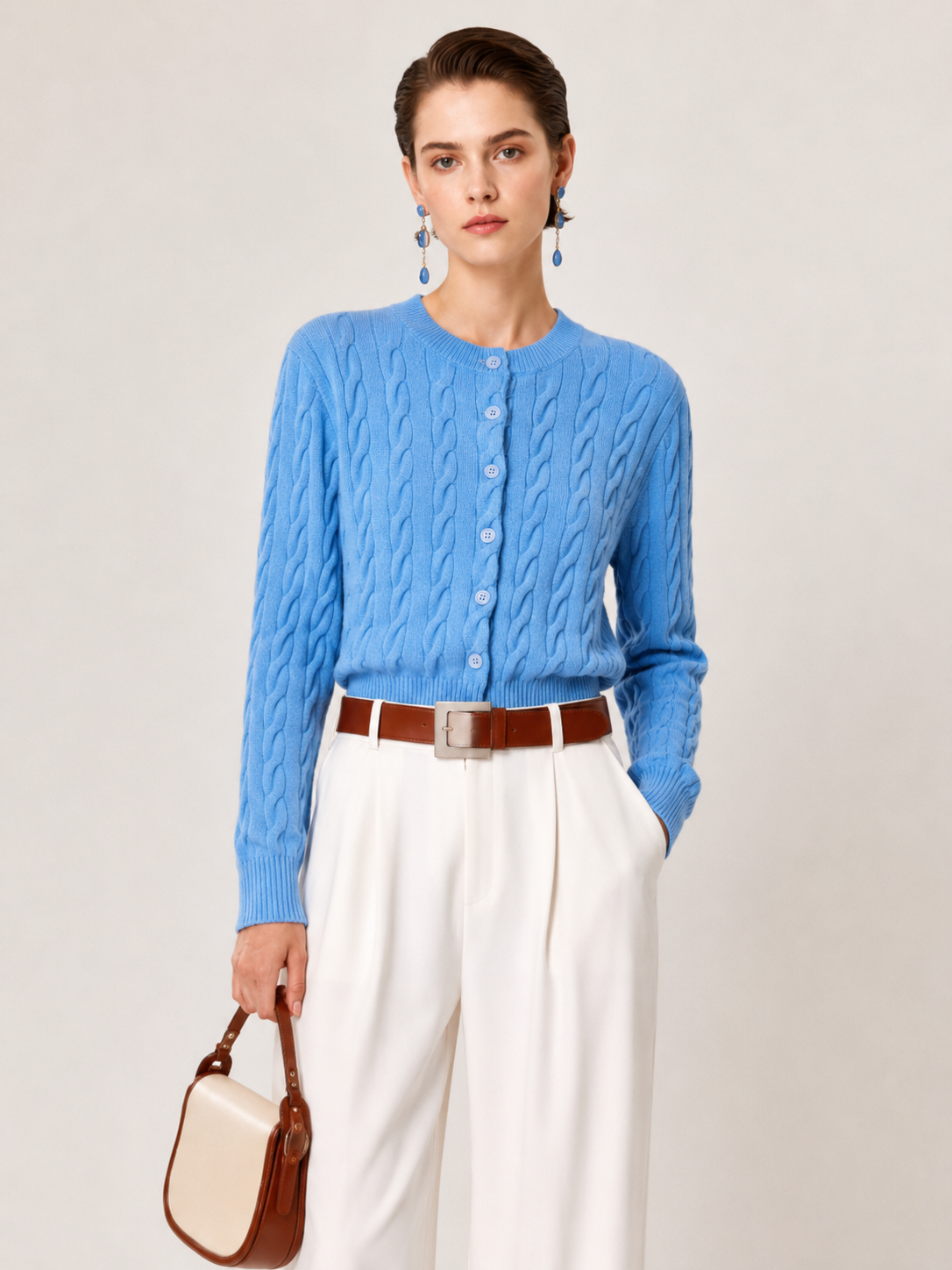 Women’s  Cable Knit Cardigan Sweater