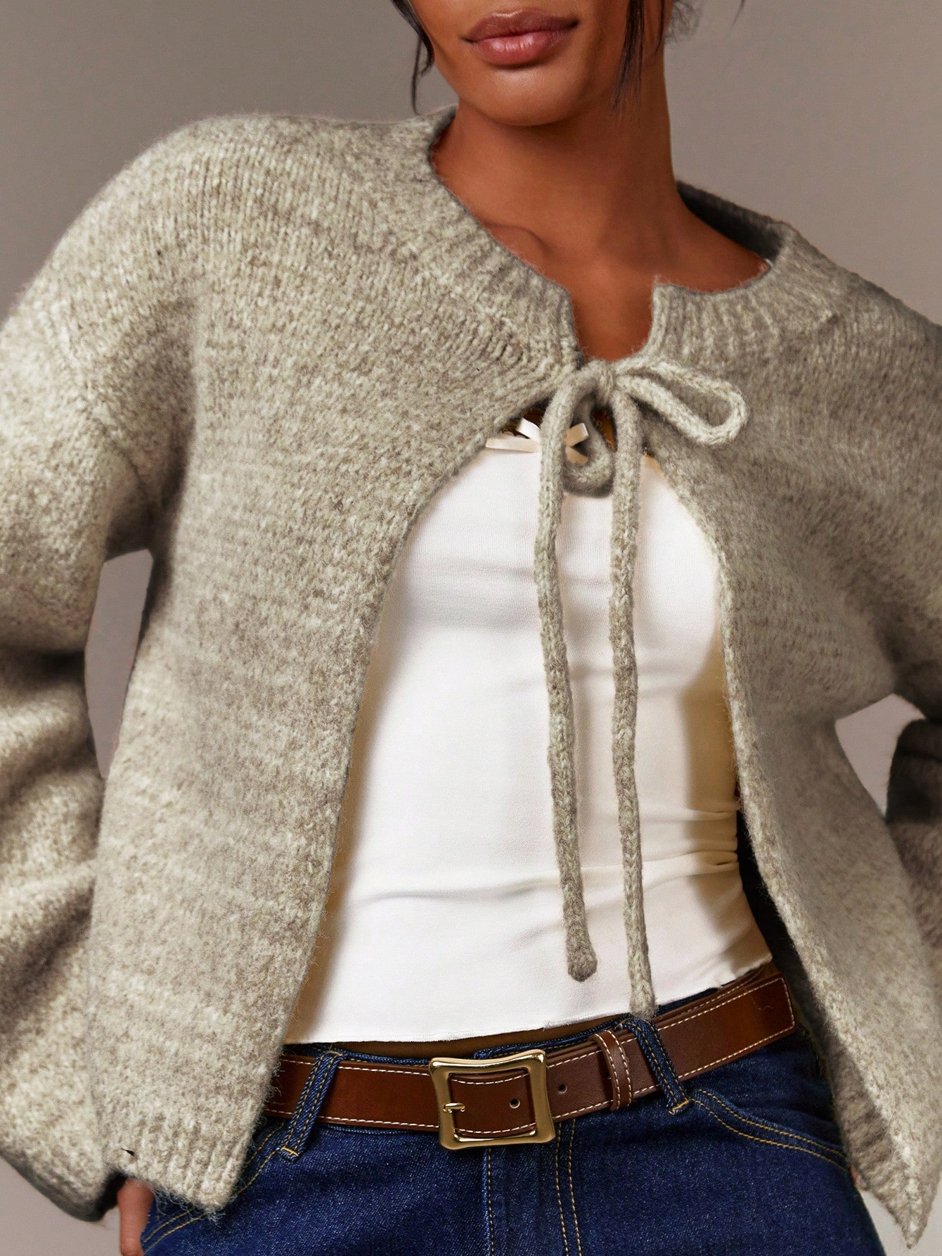 Women’s Wool Blend Bow Knit Sweater