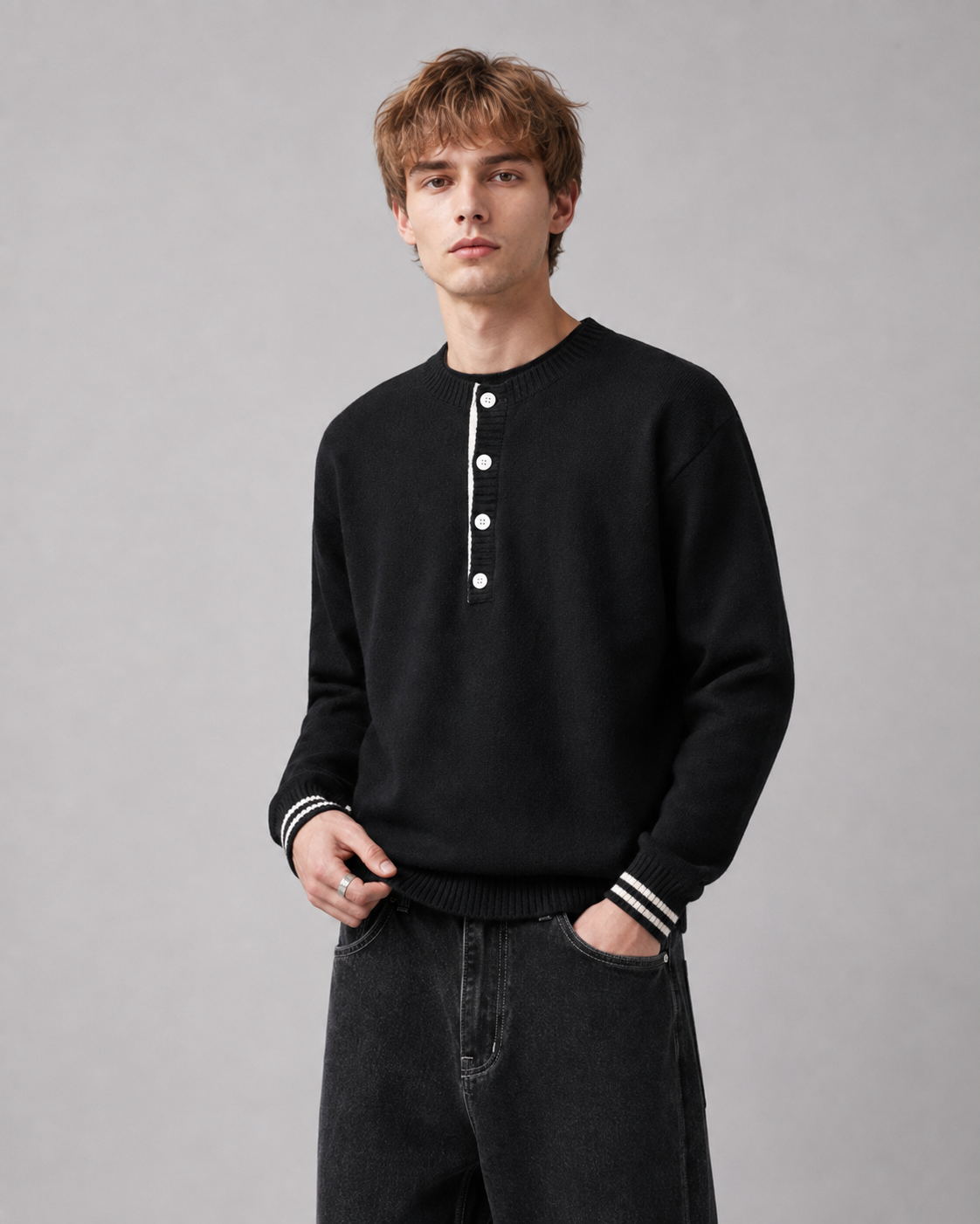Unisex Vintage Casual Knit Sweater