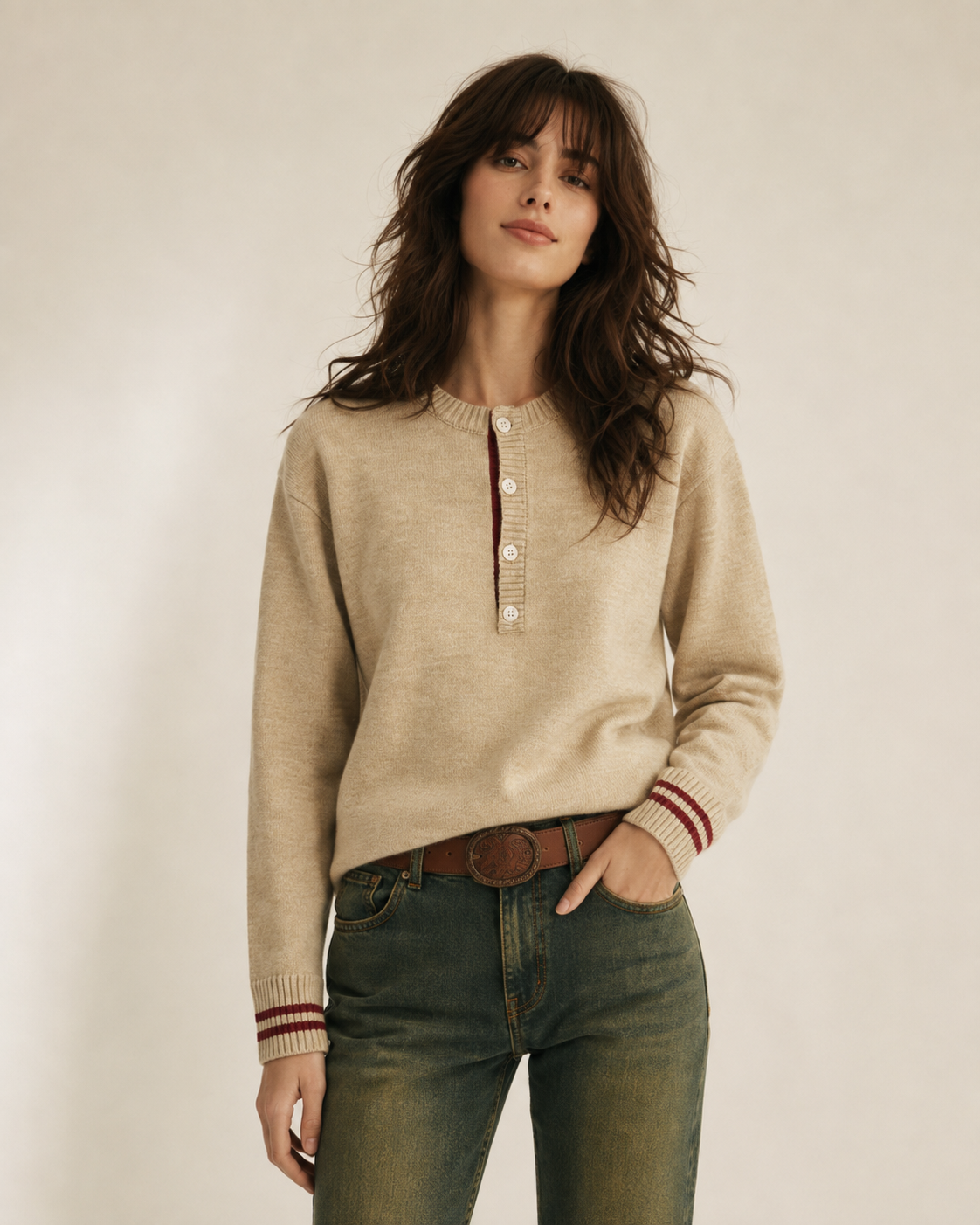 Unisex Vintage Casual Knit Sweater
