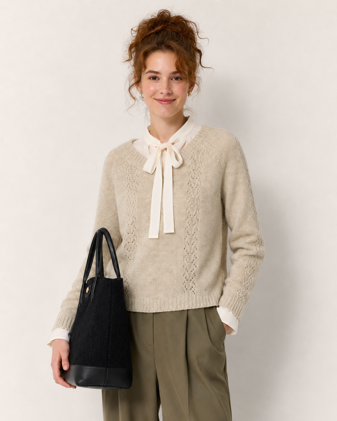 Women’s French Style Wool Blend Knit Sweater