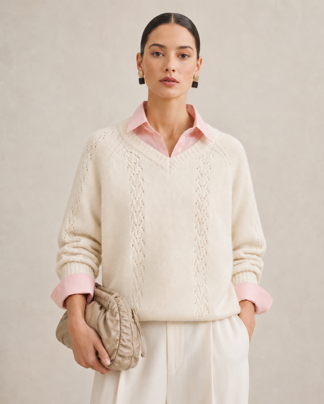 Women’s French Style Wool Blend Knit Sweater
