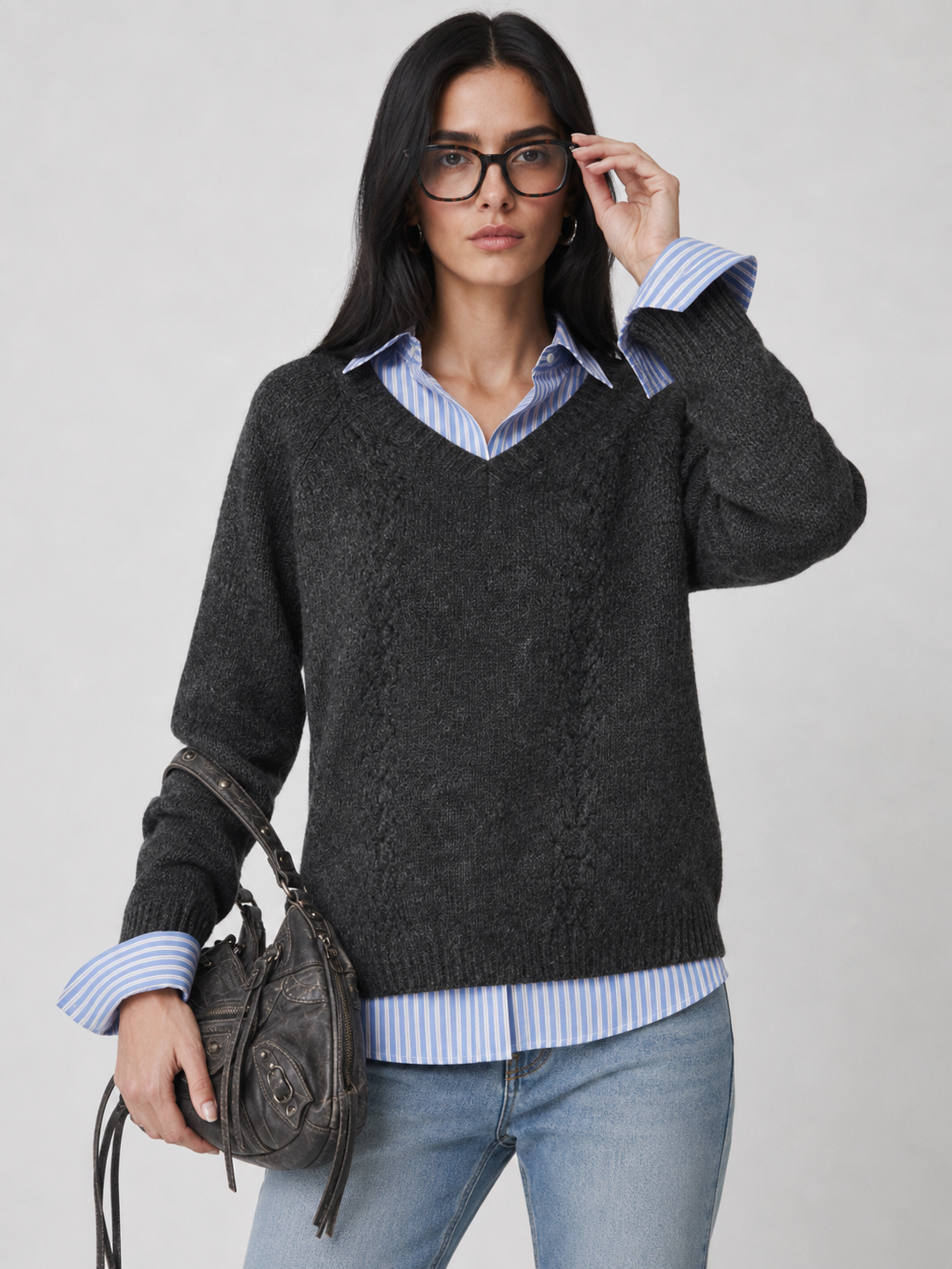 Women’s French Style Wool Blend Knit Sweater