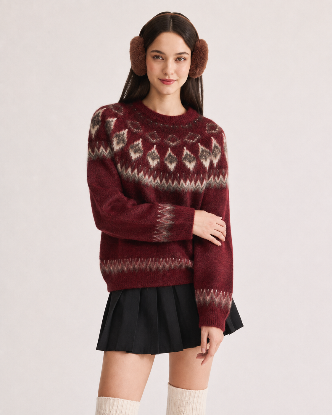 Unisex Red Fair Isle Christmas Sweater