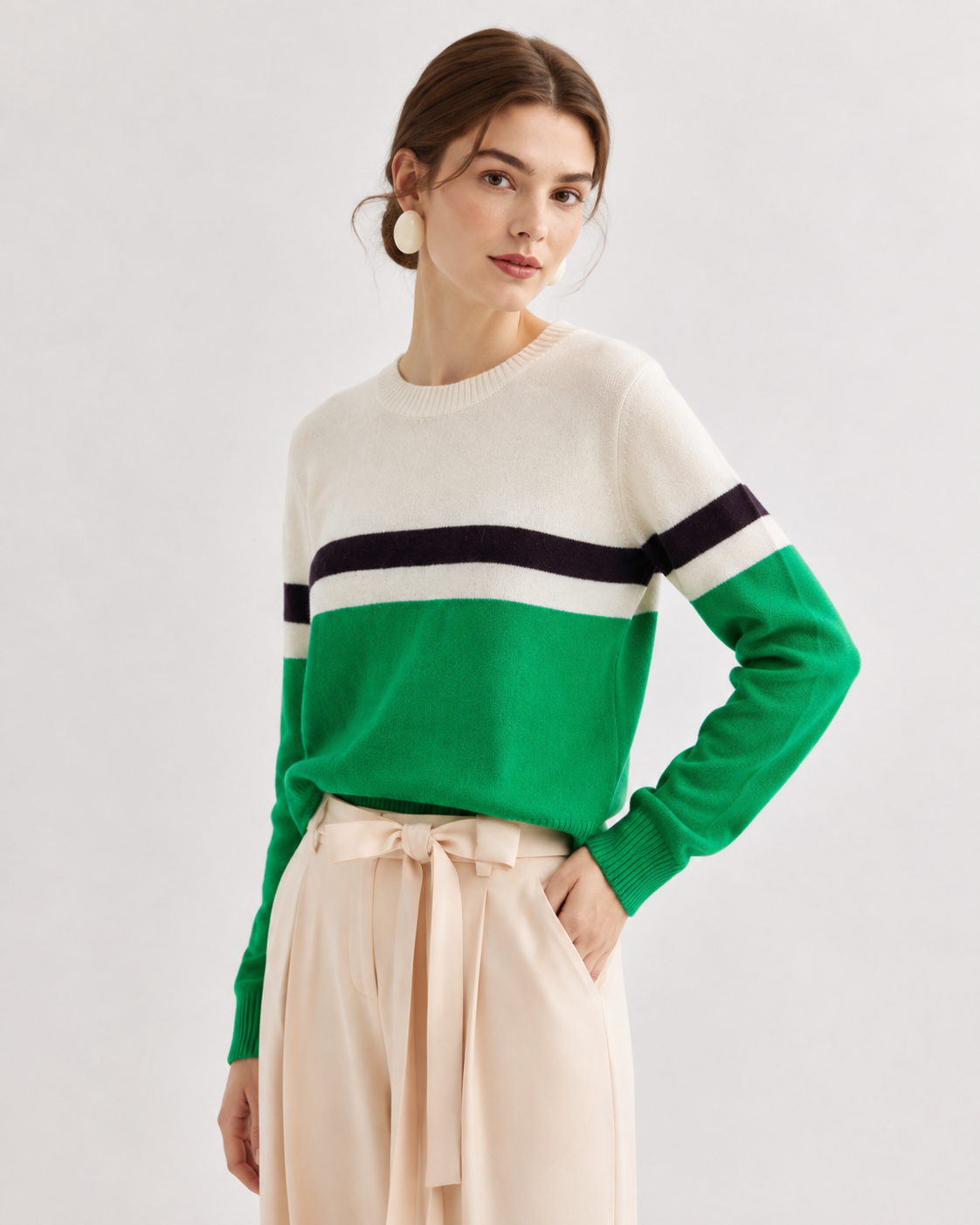 Women’s French Old Money Style Wool Blend Sweater