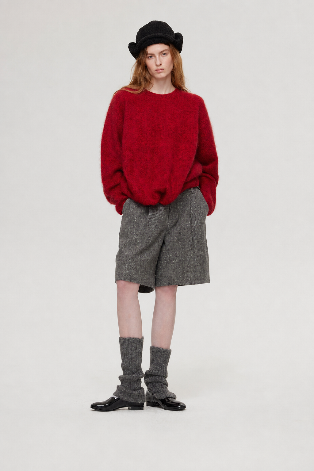 100% Merino Wool Sweater Hand Brushed Fluffy Knit Pullover