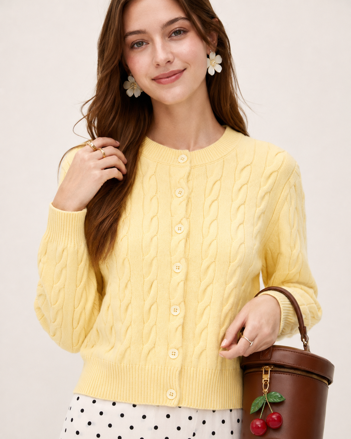 Women’s  Cable Knit Cardigan Sweater