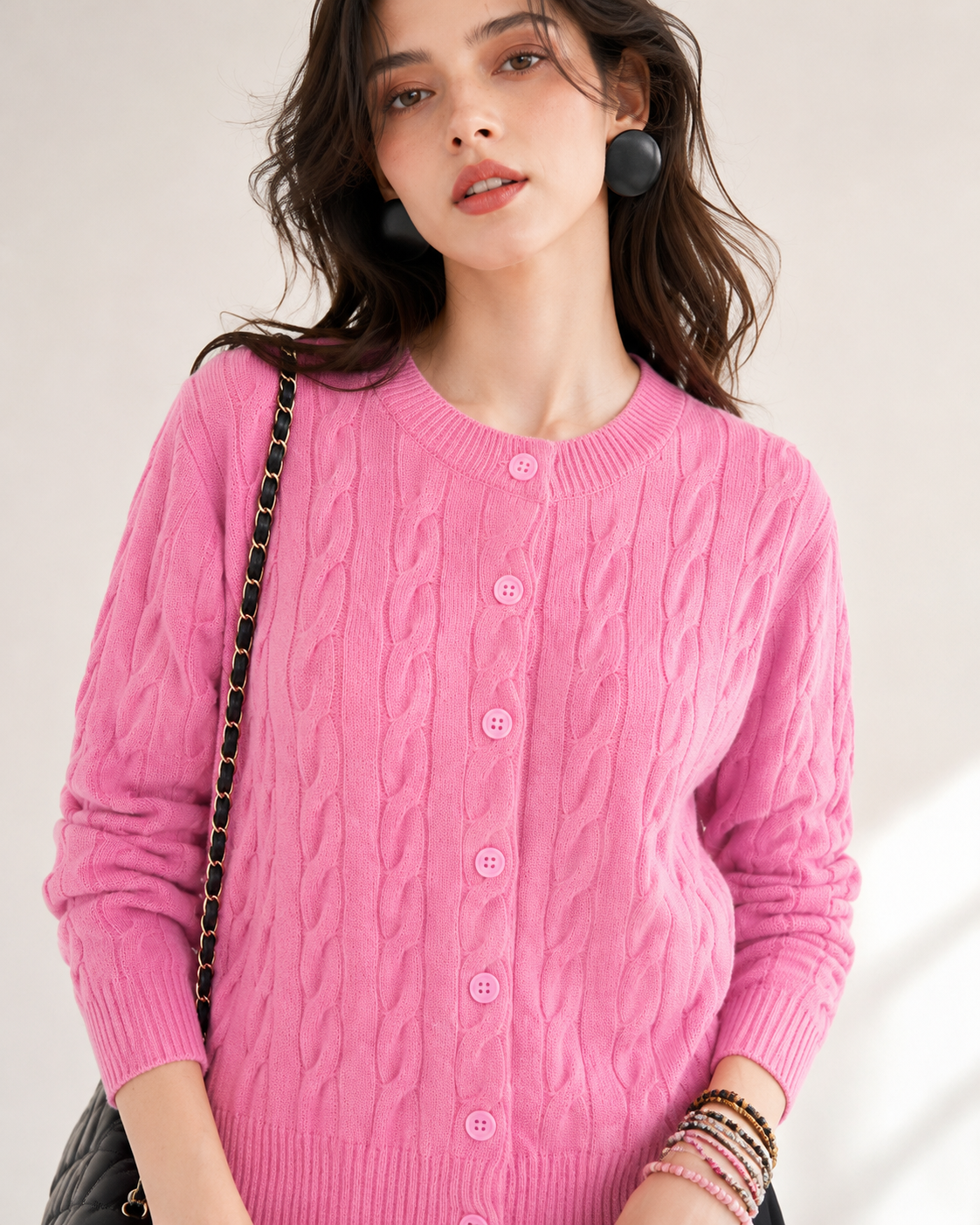 Women’s  Cable Knit Cardigan Sweater