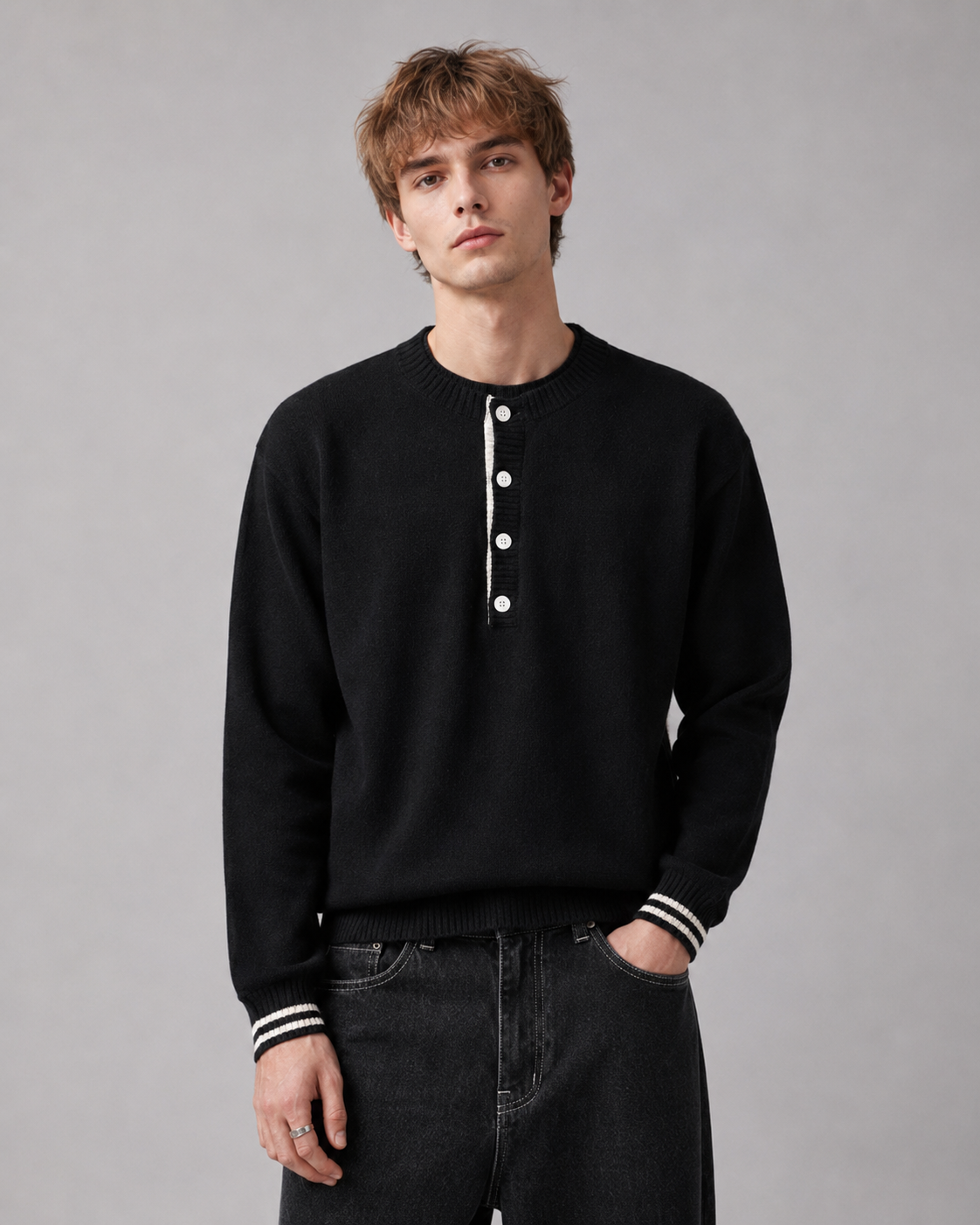 Unisex Vintage Casual Knit Sweater