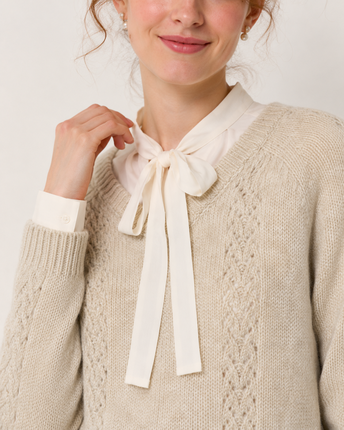 Women’s French Style Wool Blend Knit Sweater
