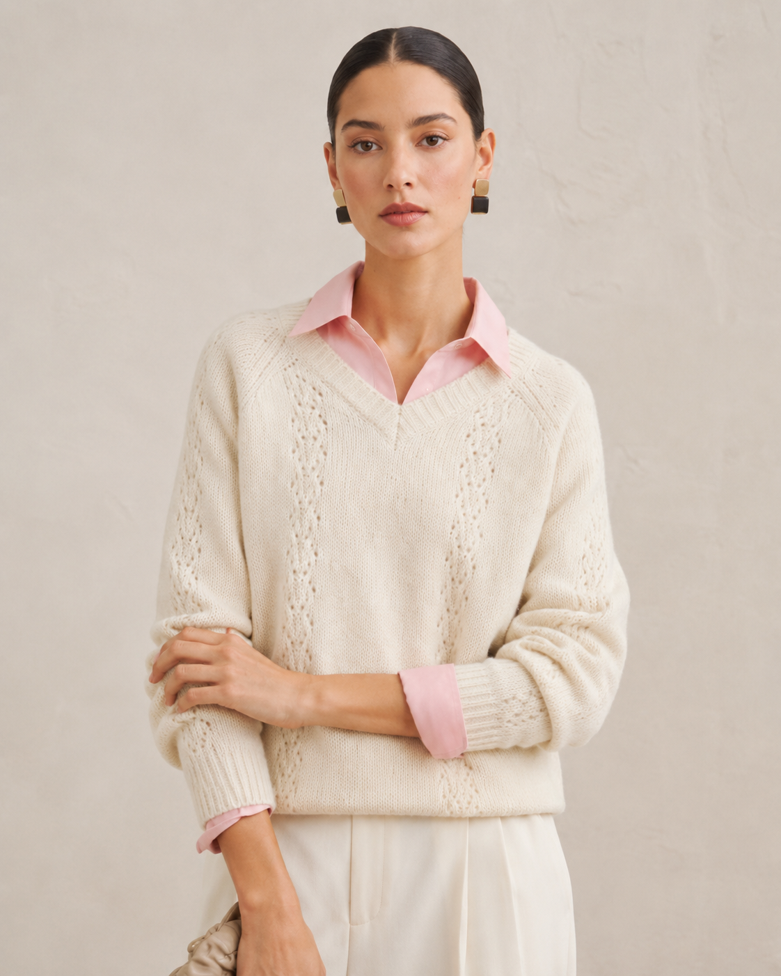 Women’s French Style Wool Blend Knit Sweater