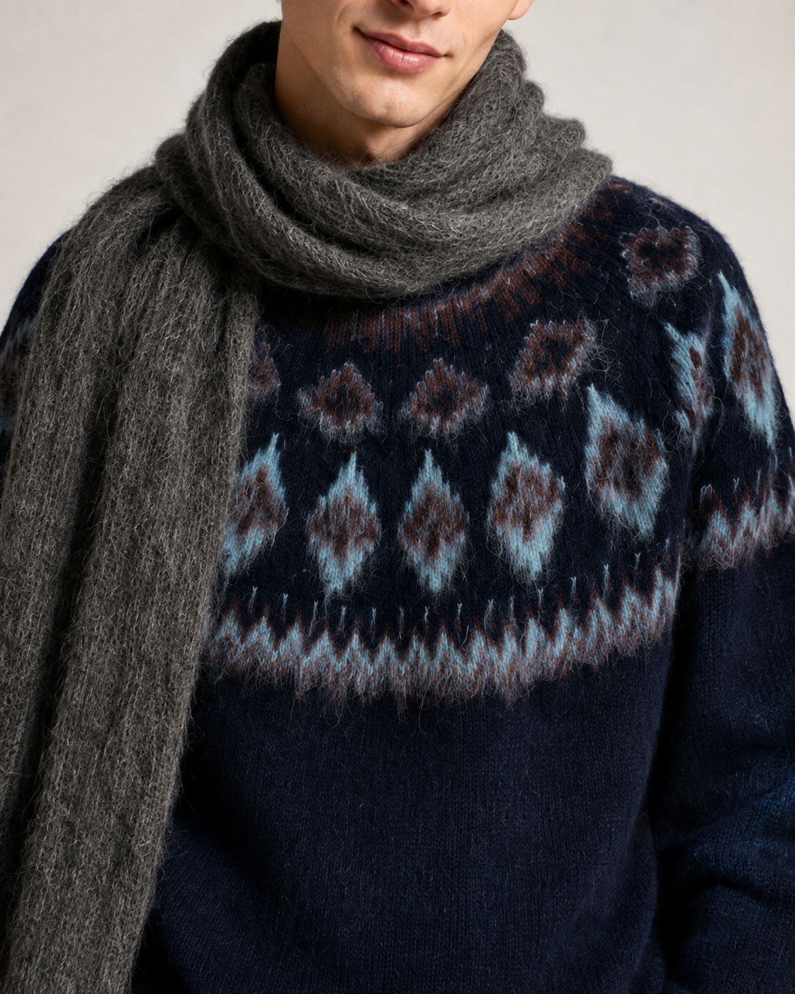 Unisex Red Fair Isle Christmas Sweater